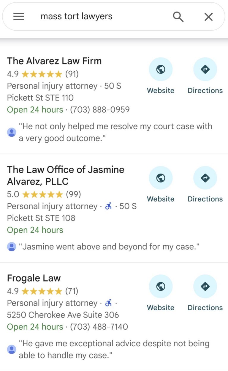 mass tort lawyer seo