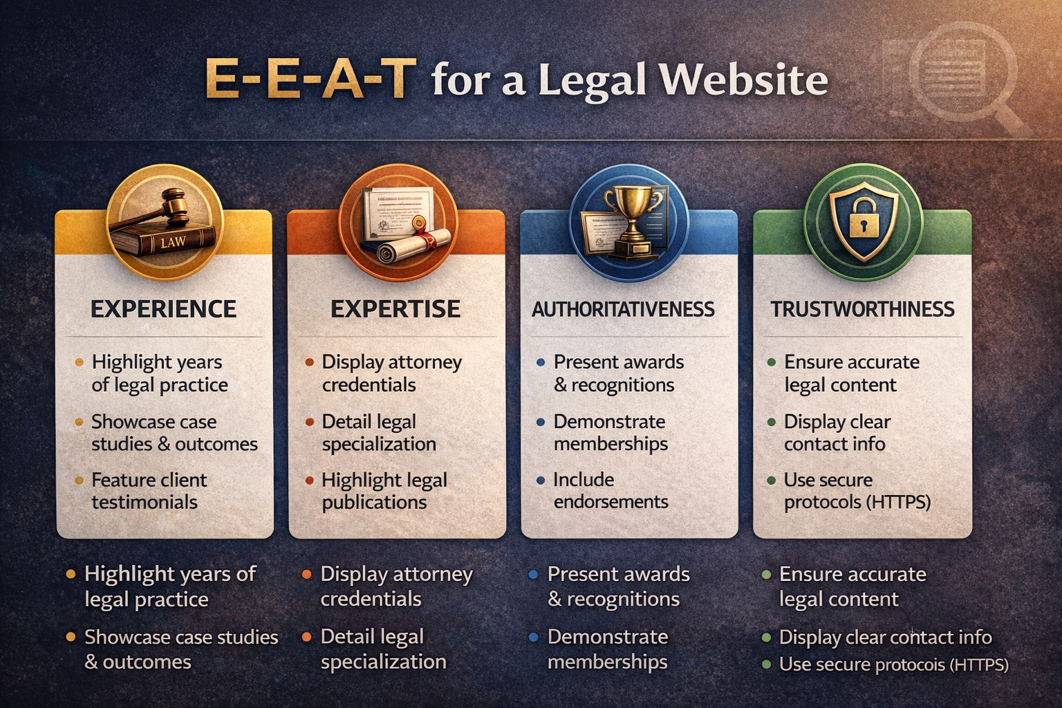 EEAT for a lawyer website